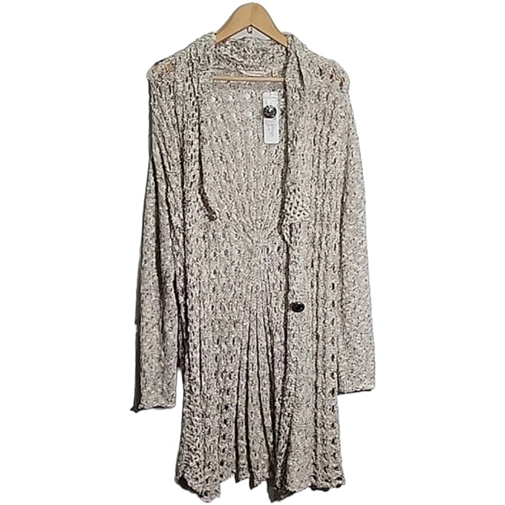 Soft Surroundings Teressa crochet winter white cardigan size M
